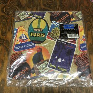 Vintage artfaire gift wrap hotel travel design print still in original packaging